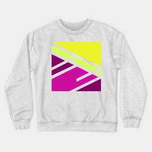 Purple yellow Geometric modern cool Crewneck Sweatshirt